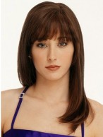 Long Straight Human Hair 3/4 Full Lace Wig