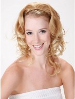 Long Layered Curly 3/4 Capless Wig