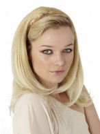 Soft Straight Medium Length 3/4 Wig