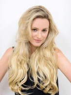 Long Wavy Luxurious Synthetic 3/4 Wig