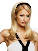 Long Sleek Layers Synthetic Half Wig With Headband