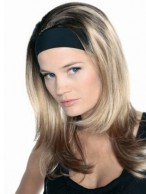 Beauty Long Sliky Straight Synthetic 3/4 Wig