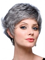 Graduated Back Grey Wig