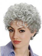 Classic Sstyle With Soft Waves Grey Wig