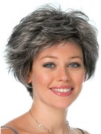 Conservative Look Grey Wig