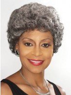 Short Curly Silver Wig