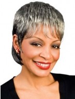 India Synthetic Grey Wig