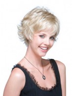 Chipped Layer Wavy Short Capless Grey Wig