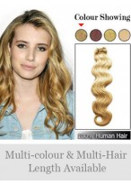 Wavy Indian Remy Hair Weft Extensions 