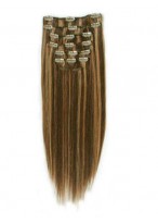 10 pcs From 14" Straight Clip In Full Head Set 