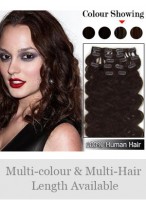 7 pcs From 14" Wavy Clip In Full Head Set 