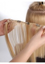 100% Human Hair 18 Inches 4 pcs Clip in Hair Extensions 