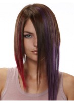 16 Inches 1 Piece Highlight Clip in Human Hair Extensions 