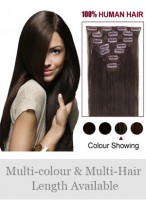 7 pcs From 14" Straight Clip In Full Head Set 