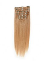 10 pcs From 14" Straight Clip In Full Head Set 