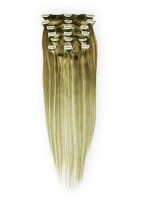 10 pcs From 14" Straight Clip In Full Head Set 