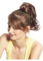 Medium-Length Syenthetic Wavy Ponytail With Claw Clip 
