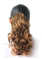 Beautiful Synthetic Curly Dark Brown Ponytail 