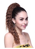 Synthetic Long Wavy Auburn Ponytail 