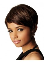 Straight Brown African American Wigs 