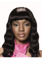 Discount Black Wavy Human Hair Wigs 