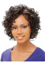 Curly Short Lace Front Synthetic Wigs 