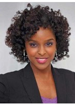 Popular Black Curly Synthetic Wigs 