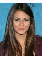 Victoria Justice's Straight Brown Human Hair Wig 
