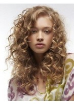 Sexy Long Big Curly Remy Human Hair Wigs 