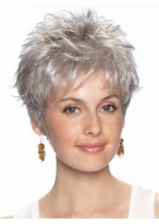 Top Quality Grey Lace Front Synthetic Wigs 