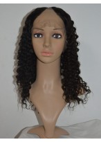 Tight Spiral Curls Remy Hair U Part Wig 