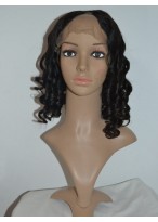 Shoulder Length Remy Human Hair U Part Wig 