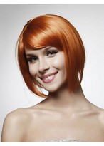 Red Capless Remy Human Hair Wig-WWA012 