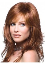 Auburn Capless Remy Human Hair Wig-WWA113 