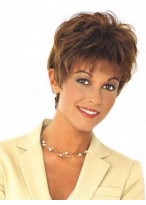 Auburn Monofilament Remy Human Hair Wig-WWA304 