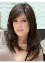 Black Monofilament Remy Human Hair Wig-WWA313 