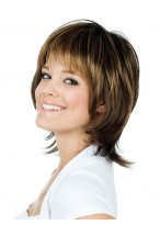 Brown Lace Front Remy Human Hair Wig-WWA357 