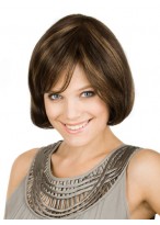 Brown Lace Front Remy Human Hair Wig-WWA376 