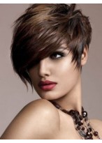 Brown Capless Remy Human Hair Wig-WWA380 