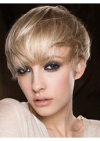 Blonde Capless Remy Human Hair Wig-WWA382 