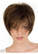 Brown Lace Front Remy Human Hair Wig-WWA393 