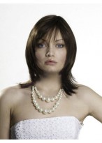 Black Capless Remy Human Hair Wig-WWA421 