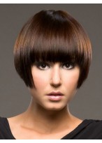 Brown Capless Remy Human Hair Wig-WWA538 