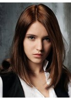 Brown Lace Front Remy Human Hair Wig-WWA541 