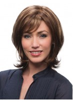Brown Capless Remy Human Hair Wig-WWA545 