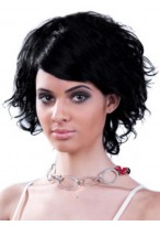 100% Human Hair Capless Short Curly Wig 