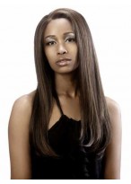 Long Smooth Straight Lace Front Wig 