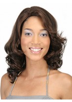 Straight-Crown To Loosely-Curled Edges Capless Wig 