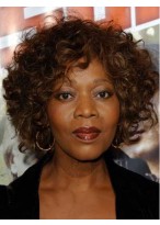 Amazing Short Curly Brown African American Lace Wigs for Women 