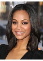 Simple Medium Straight African American Full Lace Wigs for Women 